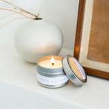 Santa Barbara Soy Travel Candle in Silver Tin