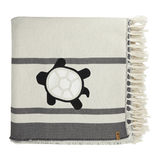 Custom Logo Organic Striped Cotton Throw Blanket