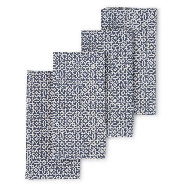 Blue Valley Hand Block Printed Napkins