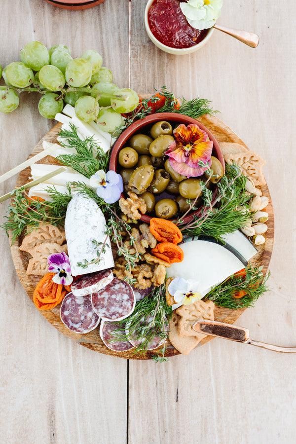 Old Dog Ranch Herb Walnuts on a cheese plate at a Santa Barbara Picnic | Slate Catering | Danielle Motif Photography