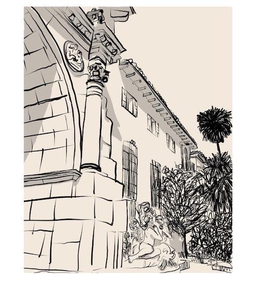 Santa Barbara Courthouse by Walker Noble Print