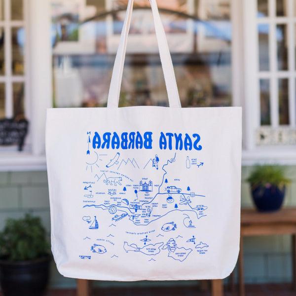 Santa Barbara Map Bag - Large Totes - The Santa Barbara Company, The Santa Barbara Company - 1